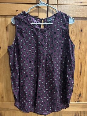 Covington Plum Printed Sleeveless Top